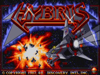 Hybris title screen for Amiga